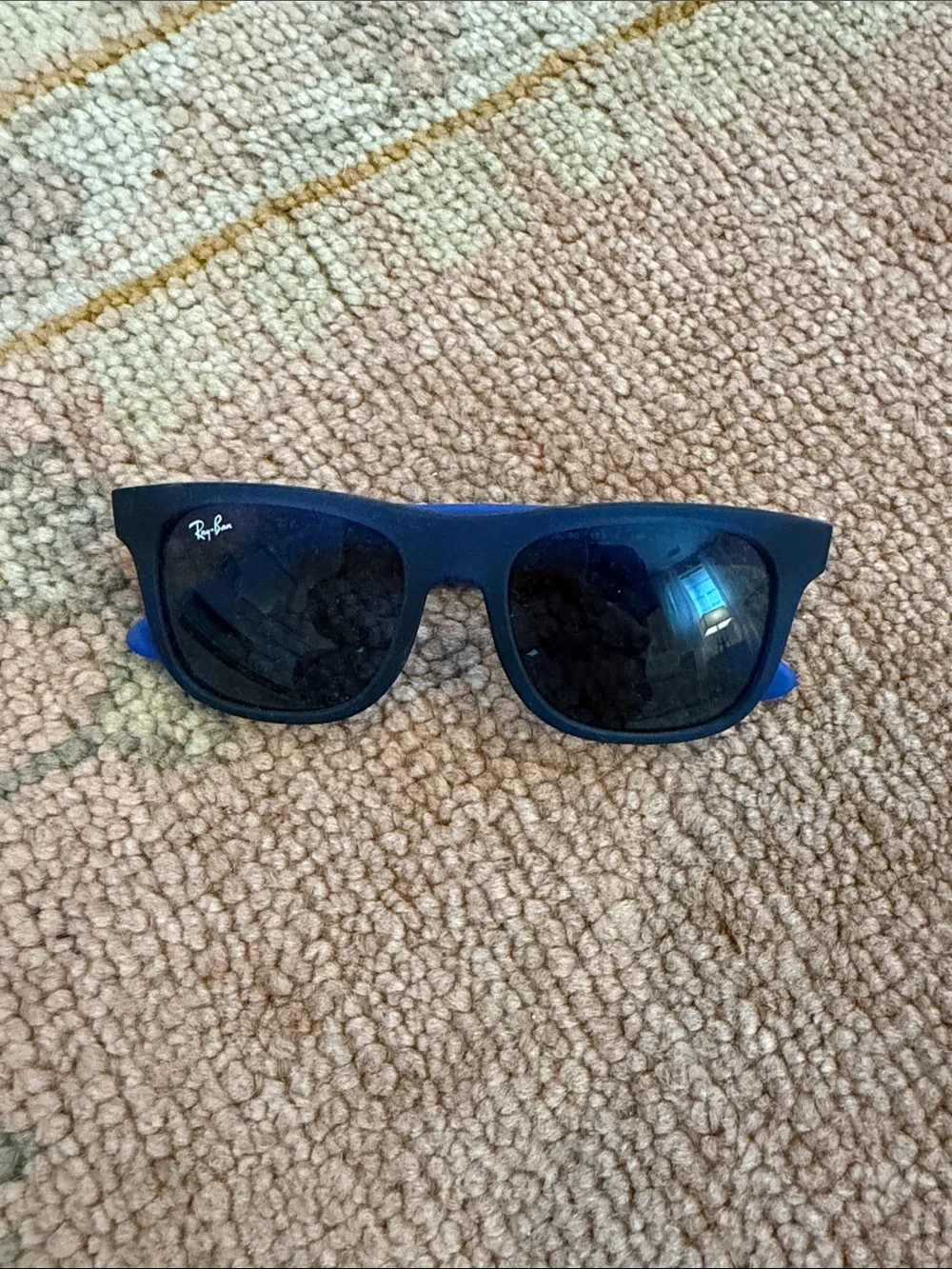 Ray-Ban Matte Navy Wayfarer Sunglasses with Dark Blue Lenses